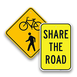 Image of Bicycle Share The Road Signs