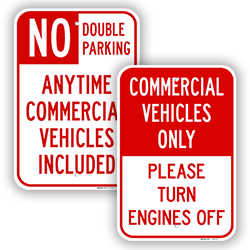 Image of Commercial Vehicles Parking Signs