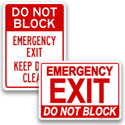 Image of Do Not Block Emergency Exit Signs