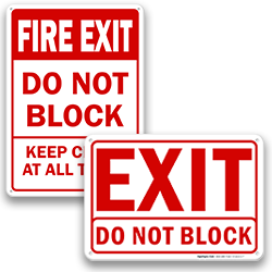 Image of Do Not Block Signs