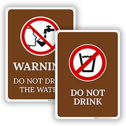 Image of Do Not Drink Water Signs