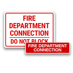 Image of Fire Department Connection Parking Signs