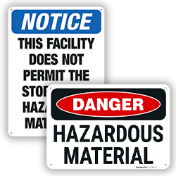 Image of Hazardous Material Signs