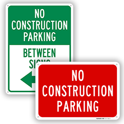 Image of No Construction Parking Signs