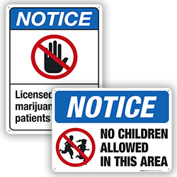 Image of No Minors Allowed Signs