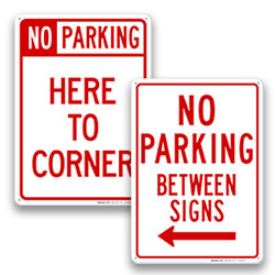 Image of No Parking Between Signs