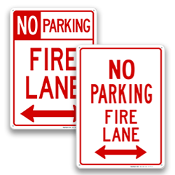 Image of No Parking Fire Lane & Zone Signs