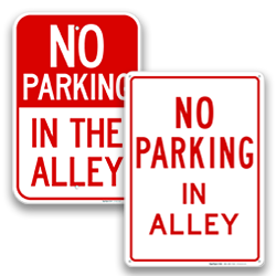 Image of No Parking In Alley Signs