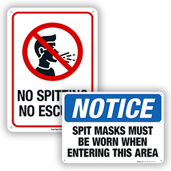 Image of No Spitting Signs