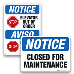 Image of Out Of Order Signs