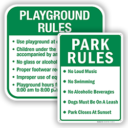 Image of Playground Signs