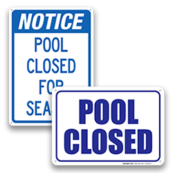 Image of Pool & Spa Hours Open/Closed Signs