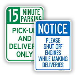 Image of Reserved Delivery Parking Sign