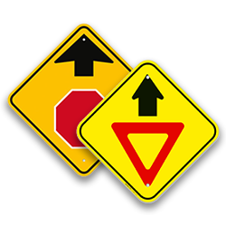 Image of Stop & Yield Ahead Signs