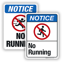 Image of Walk Do Not Run Signs