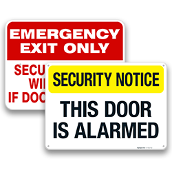 Image of Alarmed Door Signs