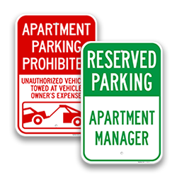 Image of Apartment Reserved Parking Signs