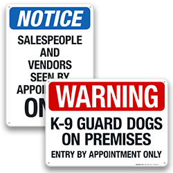 Image of Appointment Only Signs