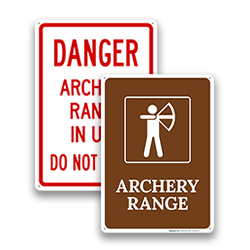 Image of Archery Range Signs