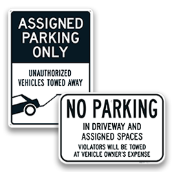 Image of Assigned Parking Signs