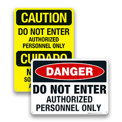 Image of Authorized Personnel Signs