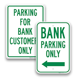 Image of Bank Reserved Parking Signs