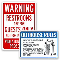 Image of Bathroom & Diaper Changing Station Signs