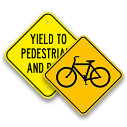 Image of Bicycle Crossing Signs