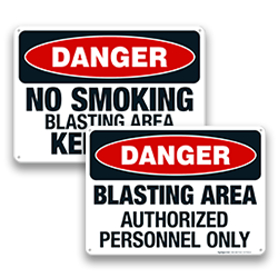 Image of Blasting Area Signs