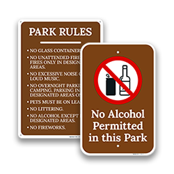 Image of Campground & Park Rules Signs