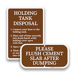 Image of Campground Dump Station Signs