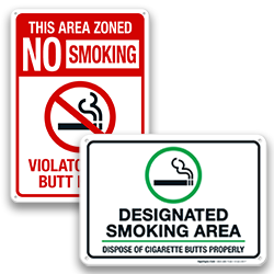 Image of Cigarette Butt Disposal Signs