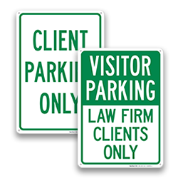 Image of Client Reserved Parking Signs