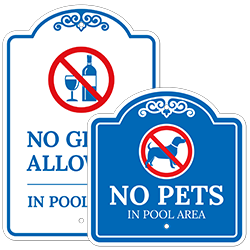 Decorative Pool Signs