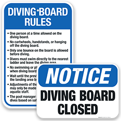 Image of Diving Board Rules Signs