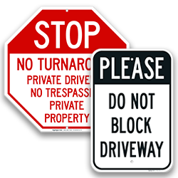 Image of Driveway Signs