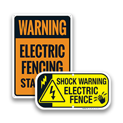 Image of Electric Fence & Livestock Signs