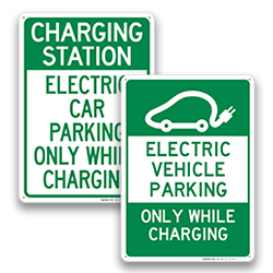 Image of Electric Vehicle Charging Signs