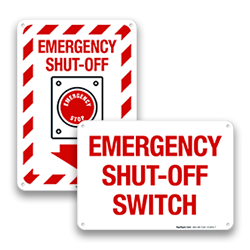 Image of Emergency Shutoff Signs