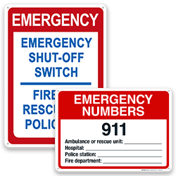 Image of Emergency Telephone Pool Signs