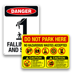 Image of Falling Material Signs