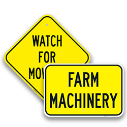 Image of Farm Machinery Crossing Signs