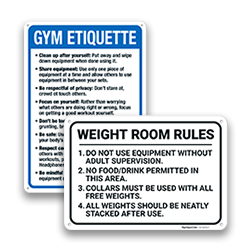 Image of Fitness Center & Gym Signs