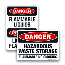 Image of Flammable Gas & Materials Signs