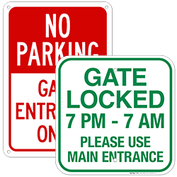 Gate Entrance Signs