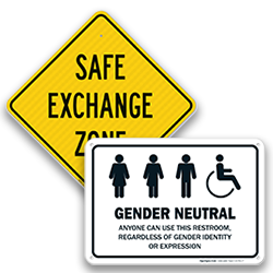 Image of Gender Neutral Bathroom Signs