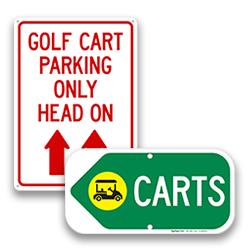 Image of Golf Cart Directional Signs