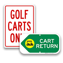 Image of Golf Cart Signs