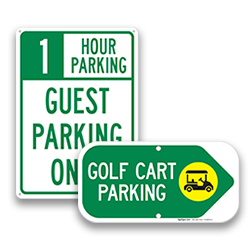 Image of Golf Clubhouse Parking Signs