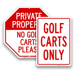 Image of Golf Course Instructional Signs